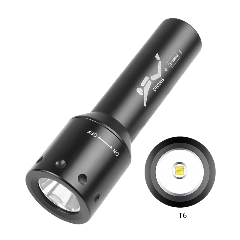 Underwater Flashlight - New T6 LED Diving Torch Long-Range