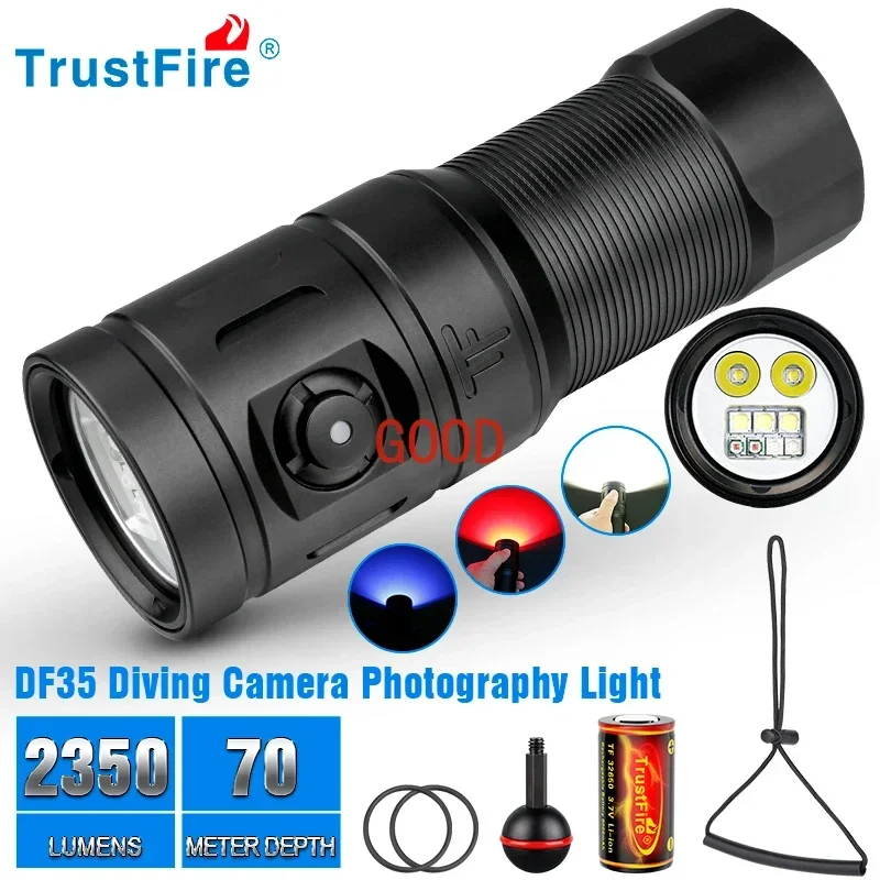 Trustfire DF35 Diving Flashlig - Underwater Flashlight ulasan dan harga