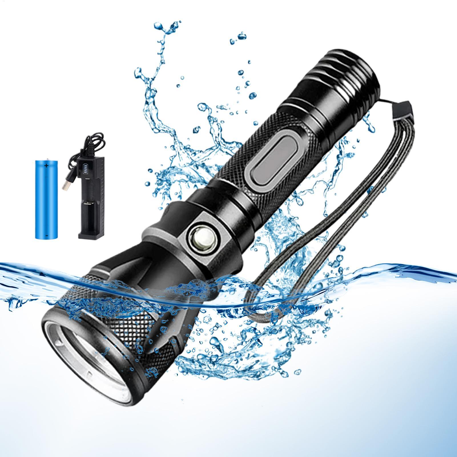 3-Mode Powerful Rechargeable W - Underwater Flashlight ulasan dan harga