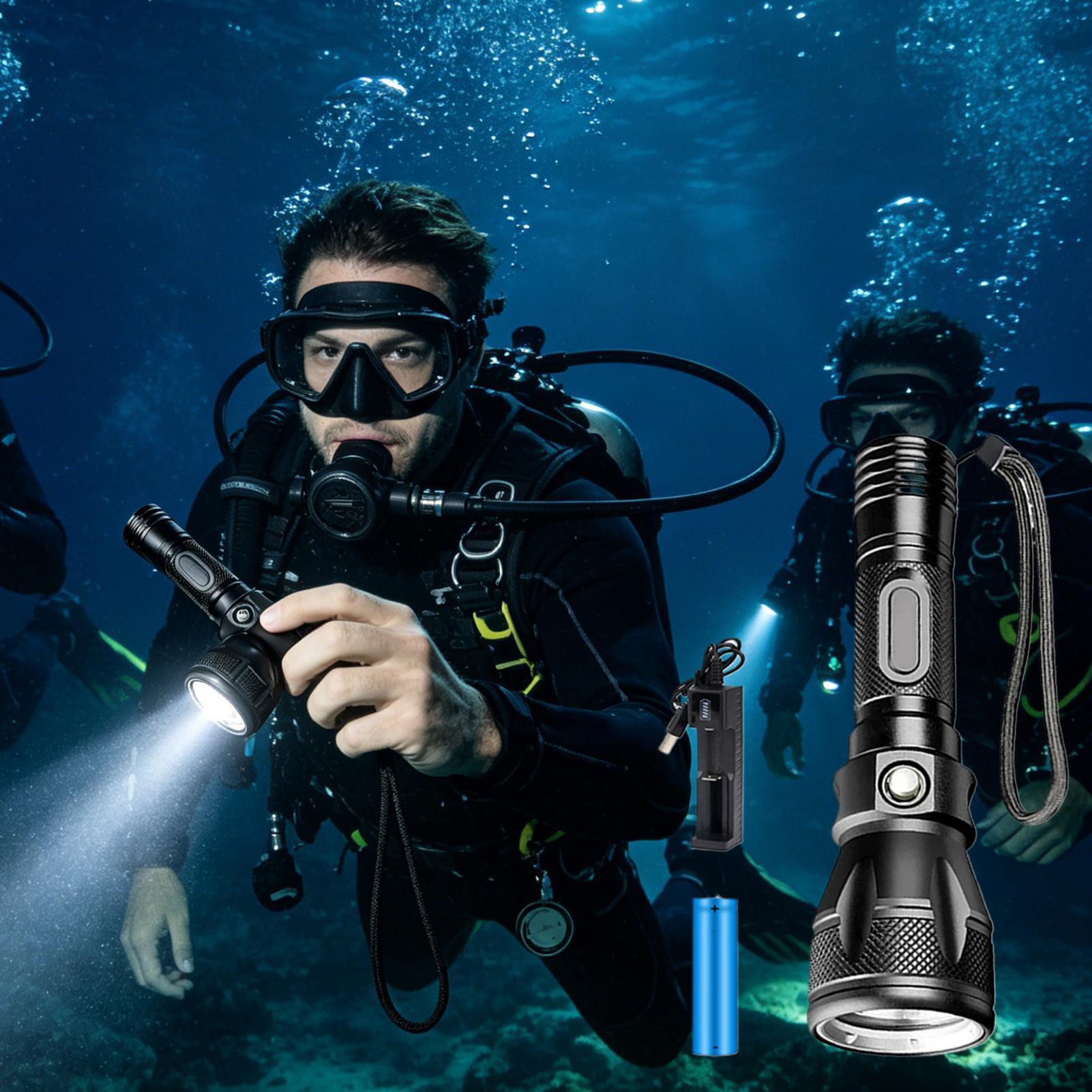 3-Mode Powerful Rechargeable W - Underwater Flashlight ulasan dan harga