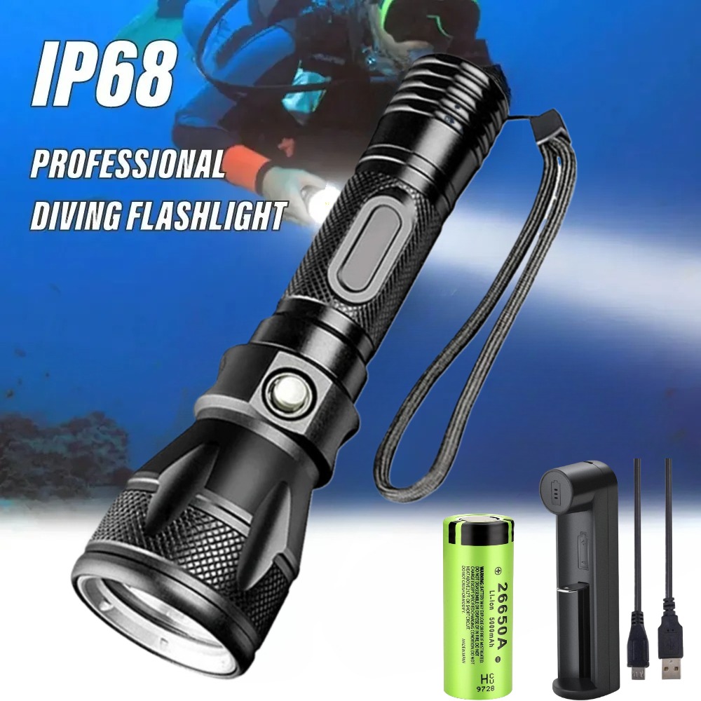 Professional Scuba Diving Flas - Underwater Flashlight ulasan dan harga
