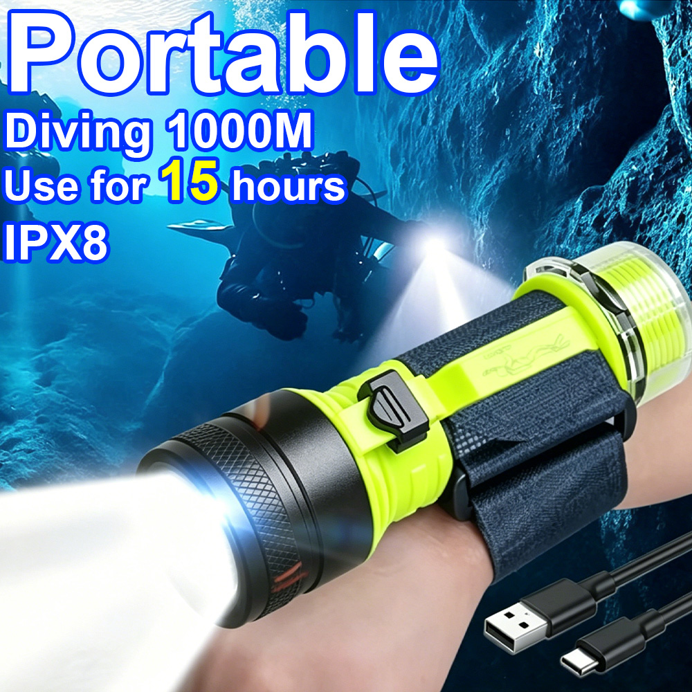 New Portable Professional LED  - Underwater Flashlight ulasan dan harga