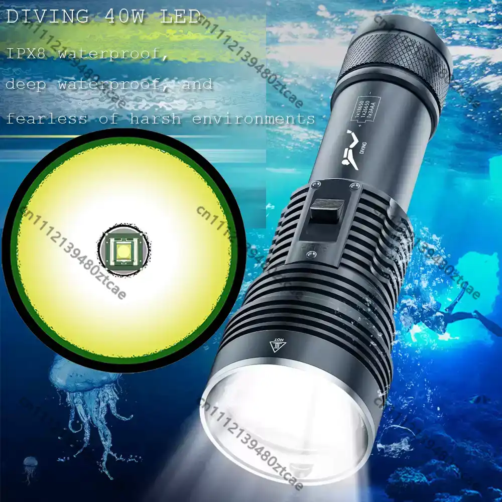 High Power White Laser Diving  - Underwater Flashlight ulasan dan harga