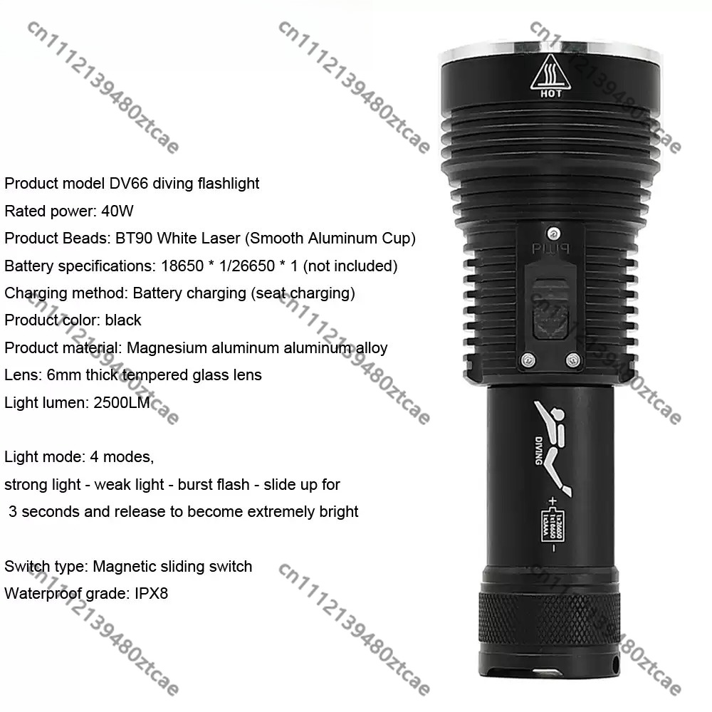 High Power White Laser Diving  - Underwater Flashlight ulasan dan harga