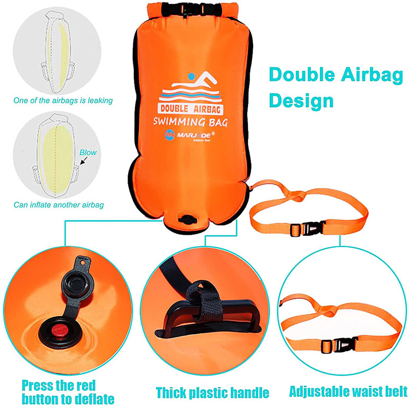 20L Waterproof Inflatable Swim - Swim Buoy Open Water ulasan dan harga
